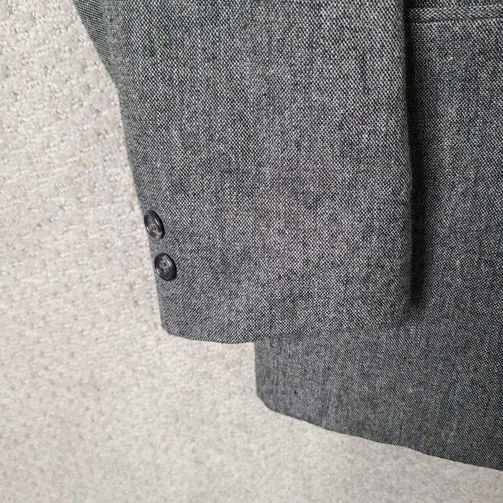 Vintage Futura Jacket Mens 44 Brown Tweed Blazer Double Breasted Wool Blend USA